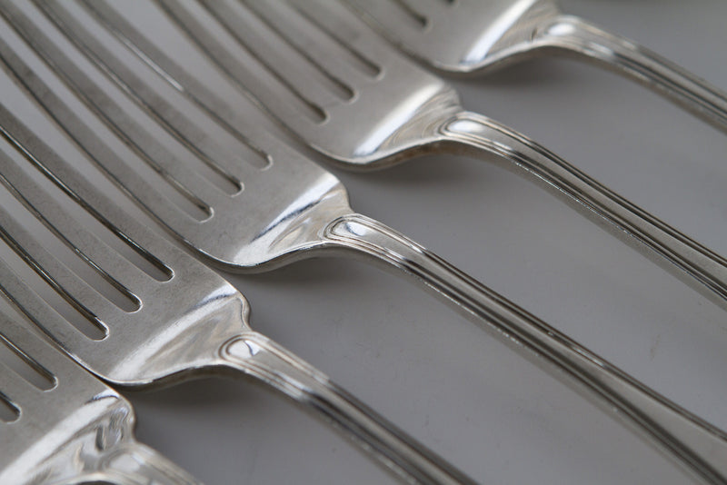 A Set of Twelve Victorian Silver Table Forks London 1842 by Samuel Hayne and Dudley Cater.