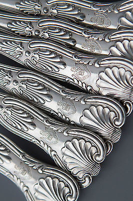 Six Superb Silver Kings Pattern Soup Spoons, Mappin & Webb, Sheffield 1912