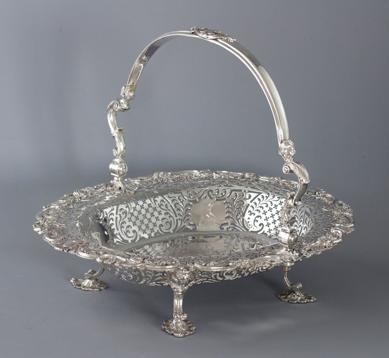 A Beautiful George II Silver Basket London 1747, by Edward Aldridge