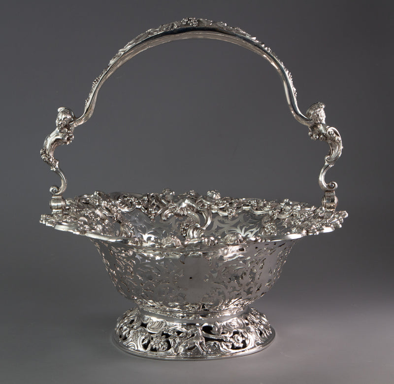 Royal Interest - A George II Silver Harvest Basket London 1759, by William Tuite