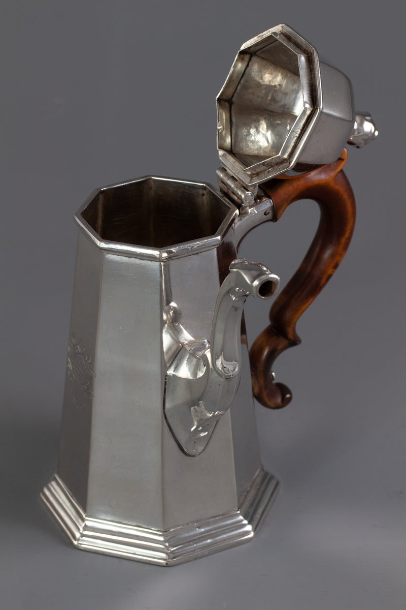 A George I Britannia Silver Coffee Pot London 1716 by John Chartier