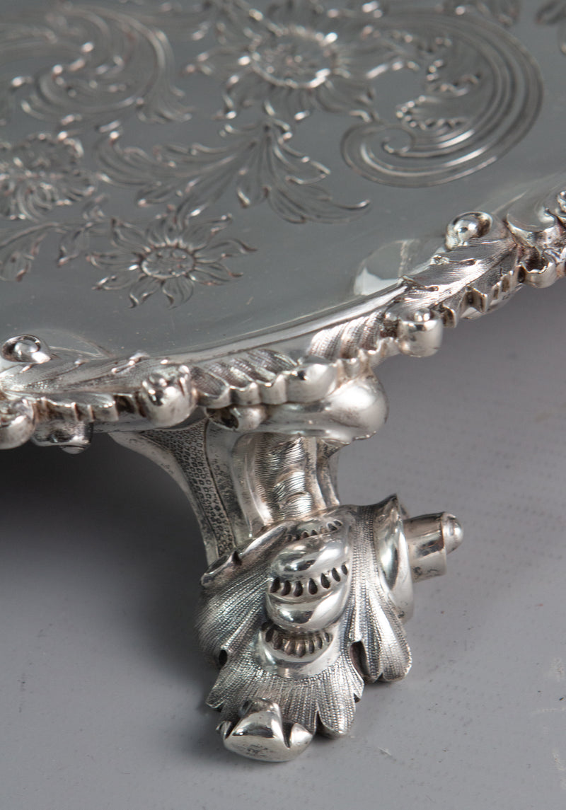 An Impressive Georgian Silver Salver or Tray by Paul Storr, London 1829