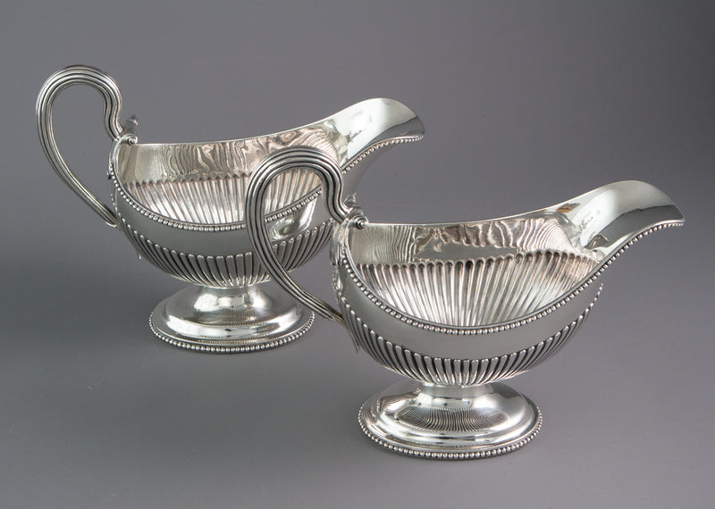 A Very Fine Pair of George III Silver Sauce Boats London 1777