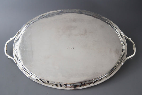 A Superb Early George III Silver Drinks Tray, London 1769 by Thomas Heming