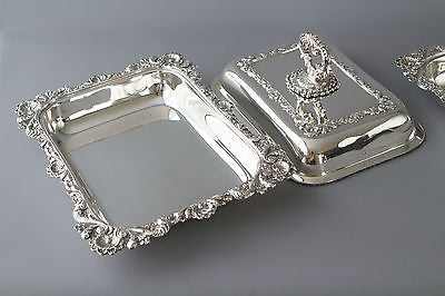 A Very Fine Pair of Silver Victorian Entree Dishes London 1841