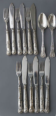 A Superb Kings Pattern Silver Table Service/Canteen for Six London 1870 G Adams