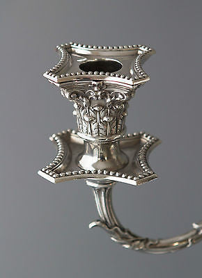 A Very Imposing Pair of Victorian Silver Candelabra London 1874