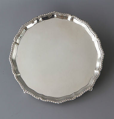 A Silver Salver/Waiter by the Barnard Bros. London 1899.