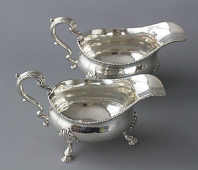 A Beautiful Pair of Heavy George III Silver Sauce Boats, Richard Mills, Lon 1765