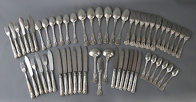 A Superb Kings Pattern Silver Table Service/Canteen for Six London 1870 G Adams