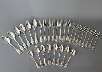 A Very Good Set of Victorian/Georgian Tableware for Eight London 1828/1859 by William Eaton