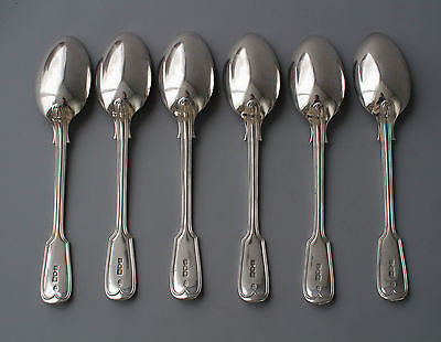A Good 6 Place Silver Fiddle & Thread Cutlery set by William Eaton London 1839