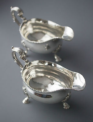 A Beautiful Pair of Heavy George III Silver Sauce Boats, Richard Mills, Lon 1765