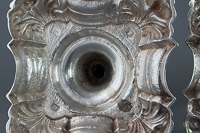 A Superb Pair of George II Cast Silver Candlesticks by John Cafe London 1754