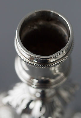 A Superb Pair of George II Cast Silver Candlesticks by John Cafe London 1754