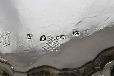 A Very Fine Pair of George II Silver Salvers London 1733 by Denis Langton