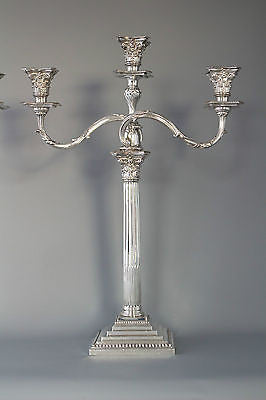 A Very Imposing Pair of Victorian Silver Candelabra London 1874