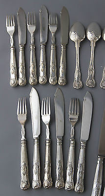 A Superb Kings Pattern Silver Table Service/Canteen for Six London 1870 G Adams