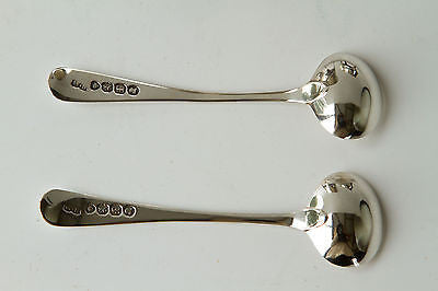 A Pair of Georgian Silver Salts and Spoons Batemans London 1805