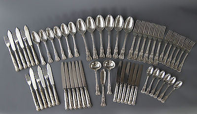 A Superb Kings Pattern Silver Table Service/Canteen for Six London 1870 G Adams