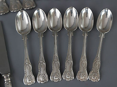 A Superb Kings Pattern Silver Table Service/Canteen for Six London 1870 G Adams