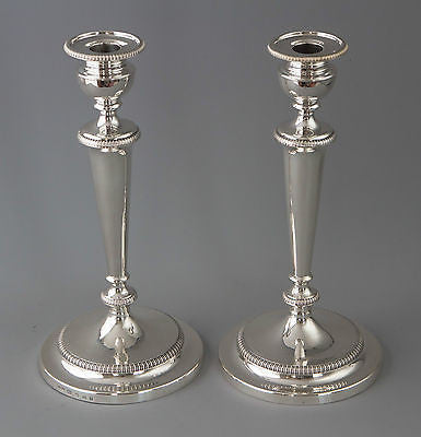 A Very Fine Pair of George III Silver Candlesticks Sheffield 1805