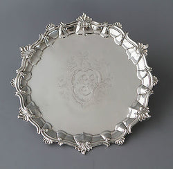 A Very Good George II Silver Salver London 1758 by Fuller White