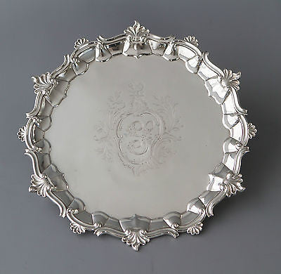 A Very Good George II Silver Salver London 1758 by Fuller White