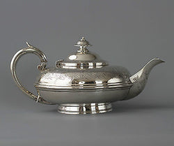 A Very Fine Victorian Silver Teapot London 1844  Charles and George Fox