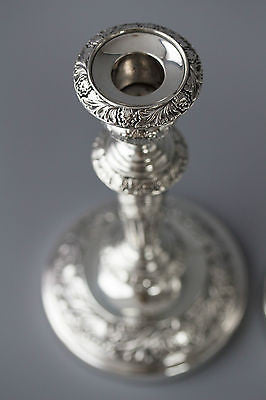 A Very Good Pair of Georgian Silver Table Candlesticks Sheffield 1820 by Smith, Tate, Hoult and Tate