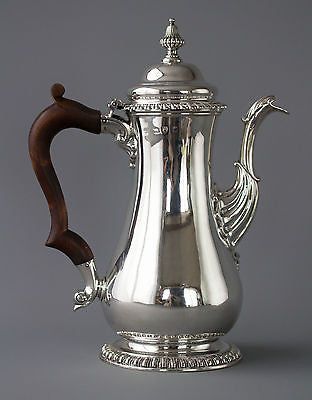 A Very Fine George II Silver Coffee Pot London 1758