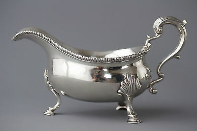A Beautiful Pair of Heavy George III Silver Sauce Boats, Richard Mills, Lon 1765