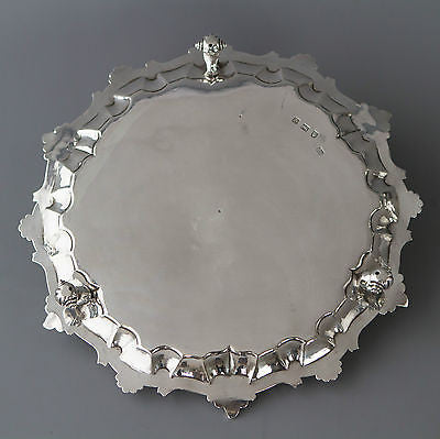 A Very Good George II Silver Salver London 1758 by Fuller White