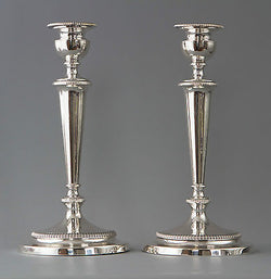 A Very Fine Pair of George III Silver Candlesticks Sheffield 1805