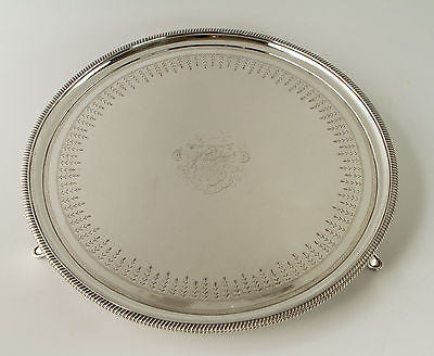 A George III Circular Silver Drinks/Tea Tray/Salver London 1806, by Peter and William Bateman