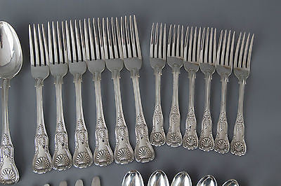 A Superb Kings Pattern Silver Table Service/Canteen for Six London 1870 G Adams