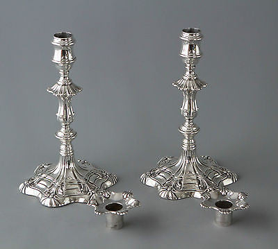 A Very Good Pair of Silver Table Candlesticks Sheffield 1839 by SW and Co.