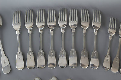 A Very Good Set of Victorian/Georgian Tableware for Eight London 1828/1859 by William Eaton