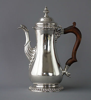 A Very Fine George II Silver Coffee Pot London 1758