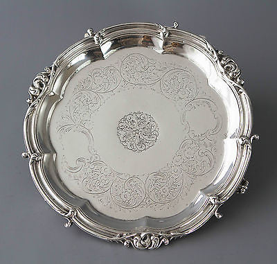 A Very Good Georgian Silver Waiter/Salver London 1825 by Benjamin Smith