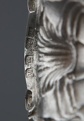 A Superb Pair of Georgian Cast Silver Candlesticks by Ebenezer Coker London 1763