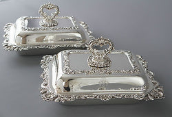 A Very Fine Pair of Silver Victorian Entree Dishes London 1841