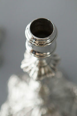 A Very Good Pair of Silver Table Candlesticks Sheffield 1839 by SW and Co.