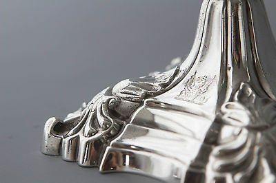 A Superb Pair of Georgian Cast Silver Candlesticks by William Cafe London 1763.