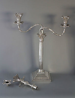 A Very Imposing Pair of Victorian Silver Candelabra London 1874