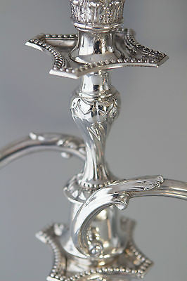 A Very Imposing Pair of Victorian Silver Candelabra London 1874