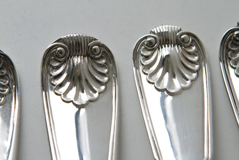 A Very Good Canteen of Victorian Silver Tableware for Twelve London  1858/ 1865 by Charles Boyton