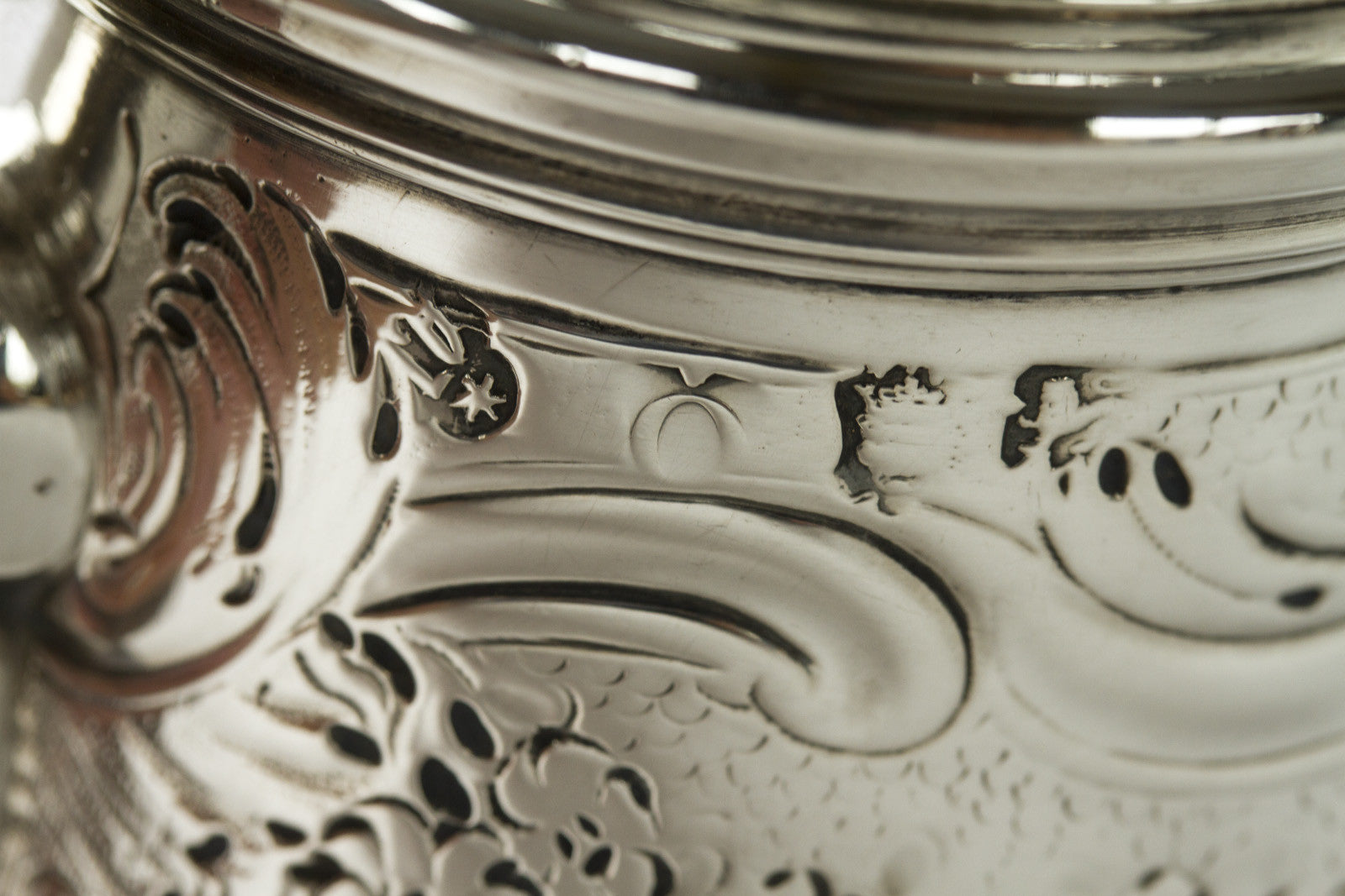 A George II Silver Coffee Pot by Ayme Videau, London 1749