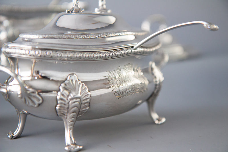 Speaker Smith, Political Interest: A Set George III Silver Sauce Tureens, Le Sage, London 1774