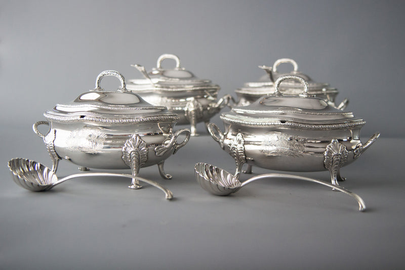 Speaker Smith, Political Interest: A Set George III Silver Sauce Tureens, Le Sage, London 1774